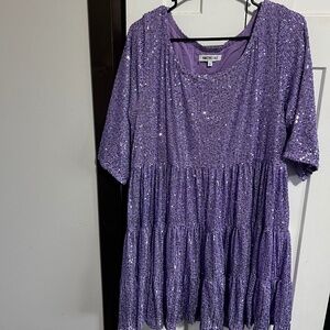 Purple Sequin Dress